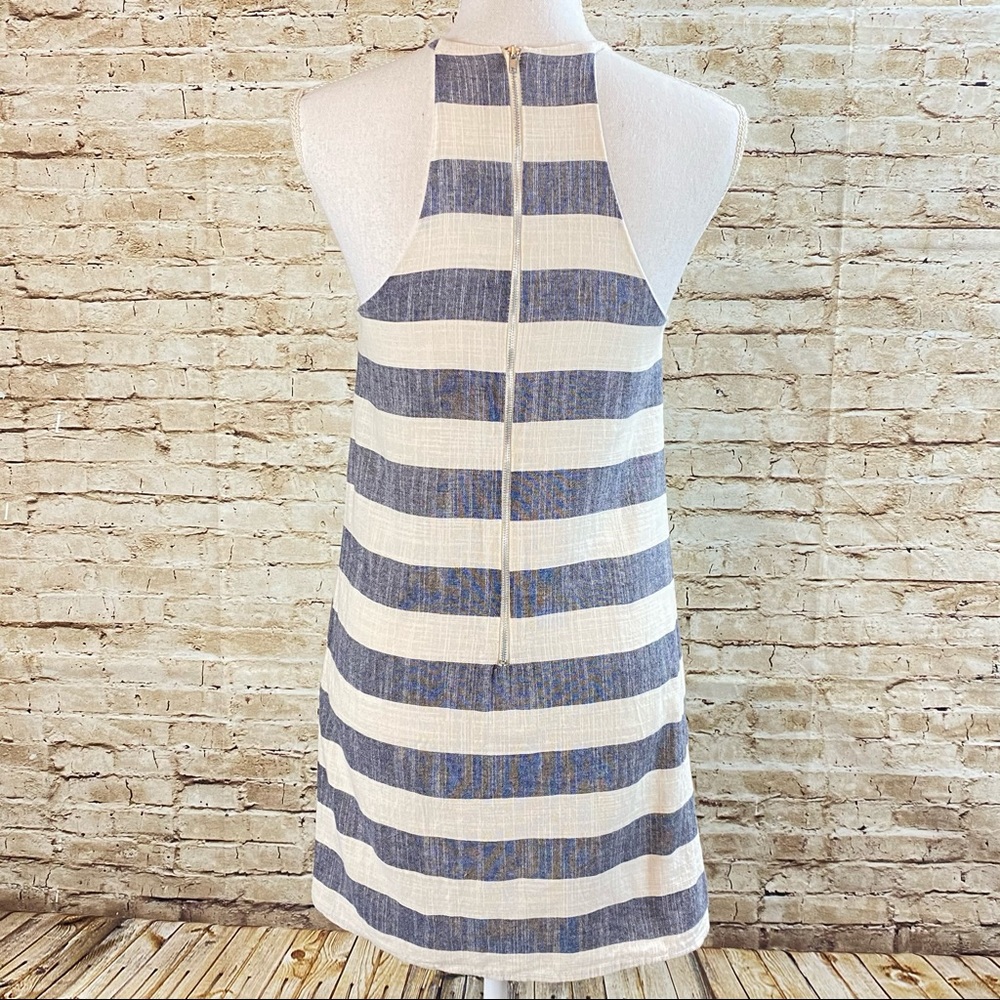 One ❤️ Clothing Stripe Halter A Line Dress - Picture 3 of 4
